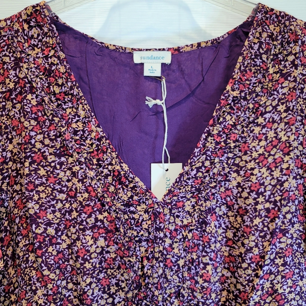 Sundance Purple Floral High-Low Dress - Picture 9 of 14